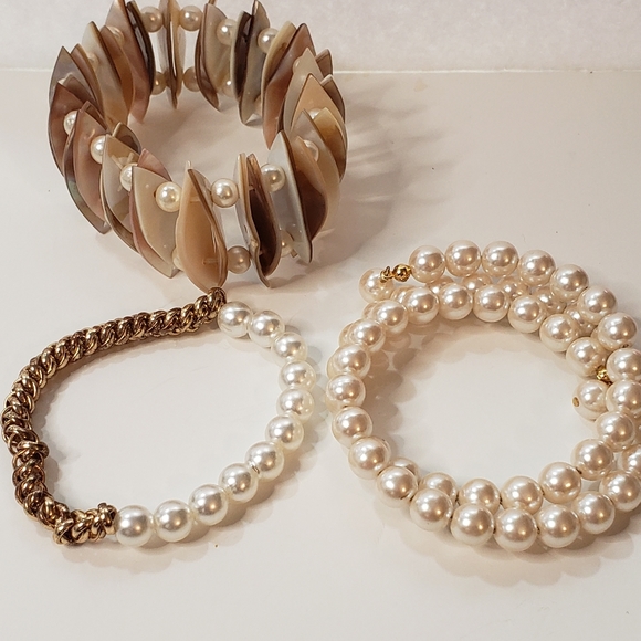Lot of 3 Pearl Bracelets - Picture 6 of 11